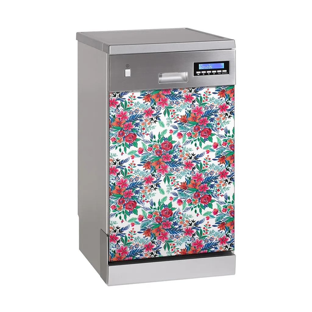 Abwaschbar 45x70 cm Geschirrspüle Magnetmatte Küche Dekorative - Farbenfrohe Blumen